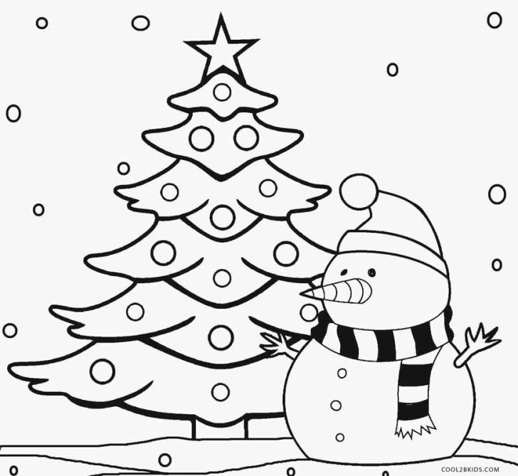 728x669 Christmas Tree Coloring Pages
