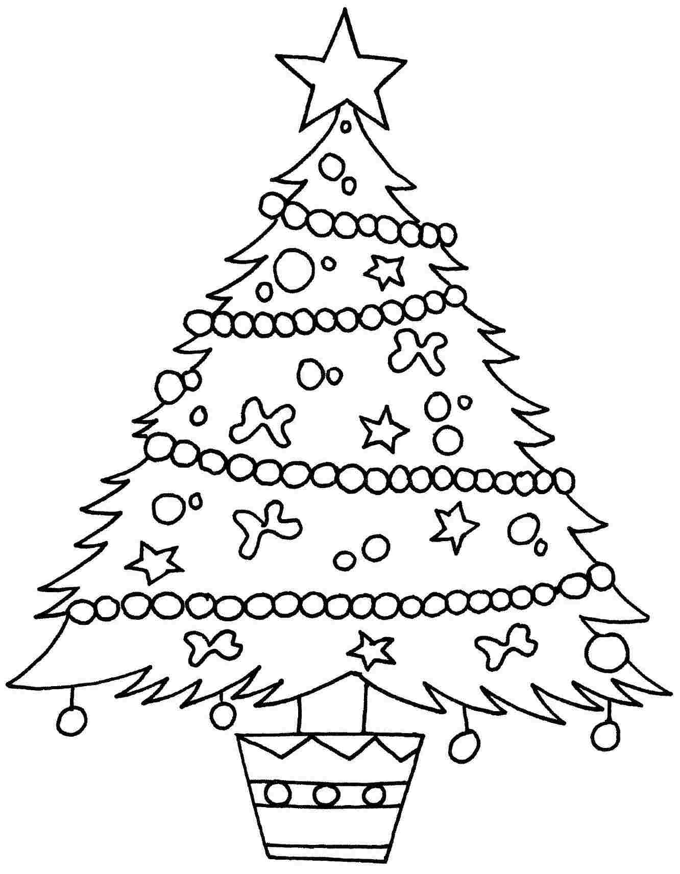 1332x1712 2017 Christmas Tree Coloring Pages