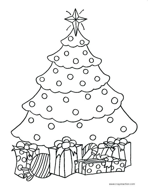 576x745 Christmas Tree Coloring Pages Trees Coloring Page Christmas Tree