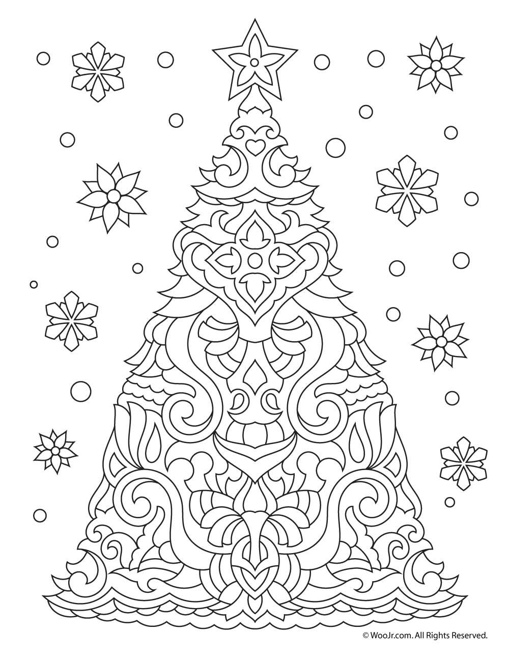 1000x1294 Christmas Tree Adult Coloring Pages 2024573