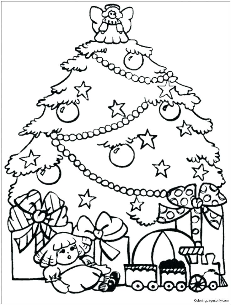 Christmas Trees Coloring Pages Coloring Pages Trees Coloring Page 736x974 Christmas Trees Coloring Pages Coloring Pages Trees Coloring Page