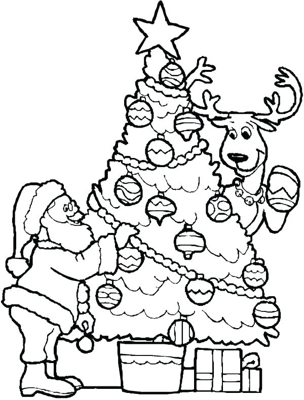 600x790 Christmas Tree Coloring Pages Online Puppy Under The Tree Coloring