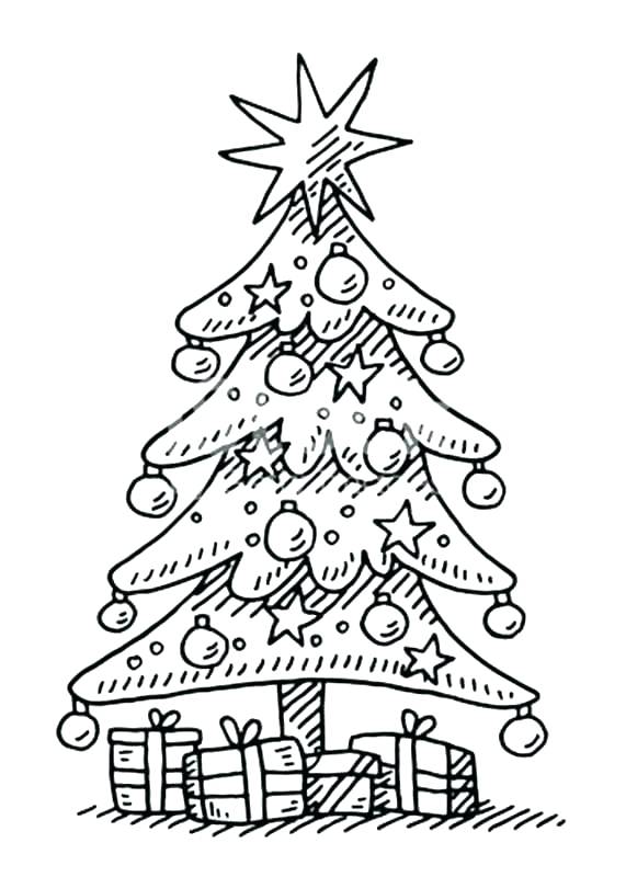 571x800 Christmas Tree Coloring Pages Online