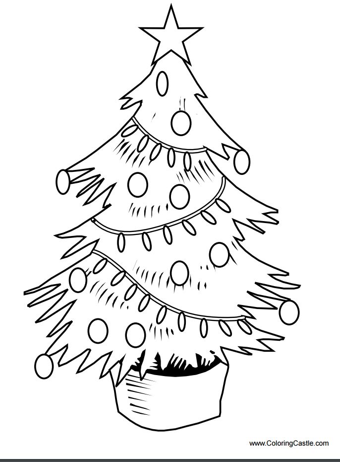 Christmas Tree Lights Coloring Pages at GetColorings.com | Free ...