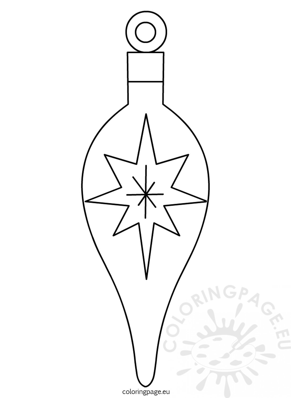 Christmas Tree Ornament Printable Coloring Page 1231x1683 Christmas Tree Ornament Printable Coloring Page