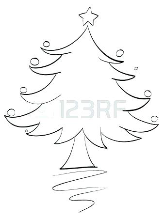 Christmas Tree Outline Free Printable Best Collection Coloring 340x450 Christmas Tree Outline Free Printable Best Collection Coloring