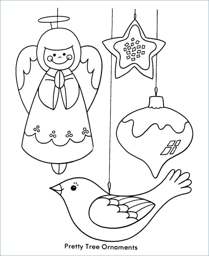 Angel Christmas Tree Ornaments Christmas Coloring Page 670x820 Angel Christmas Tree Ornaments Christmas Coloring Page