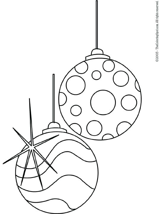 Christmas Tree Ornaments Coloring Pages 540x720 Christmas Tree Ornaments Coloring Pages