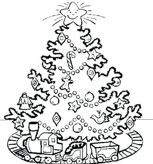 Coloring Page Of Christmas Tree 500x536 Coloring Page Of Christmas Tree