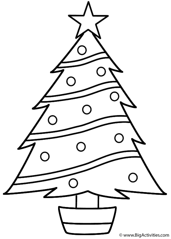 571x800 Christmas Tree Coloring Pages Christmas Tree Coloring Page