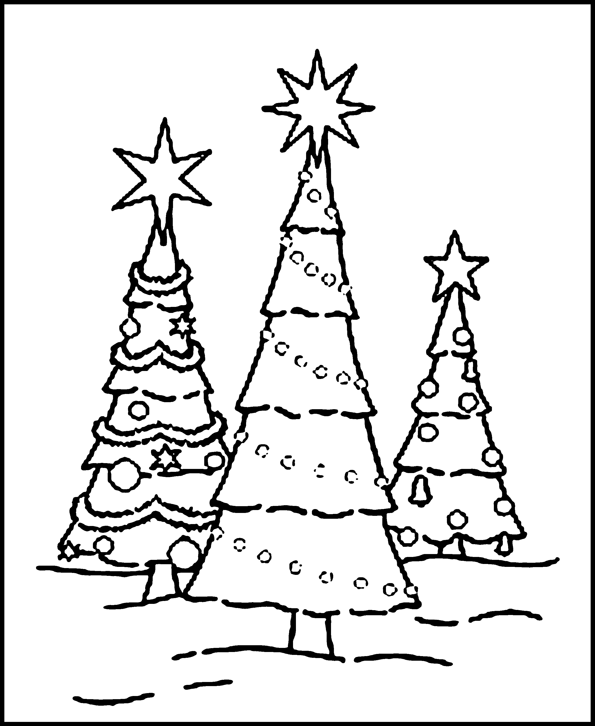 2459x3002 Christmas Tree Color Pages Coloring