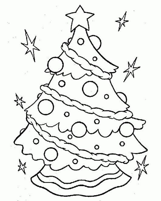 Christmas Tree Printable Coloring Pages