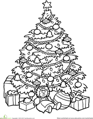 Christmas Tree Coloring Page Worksheets 301x385 Christmas Tree Coloring Page Worksheets