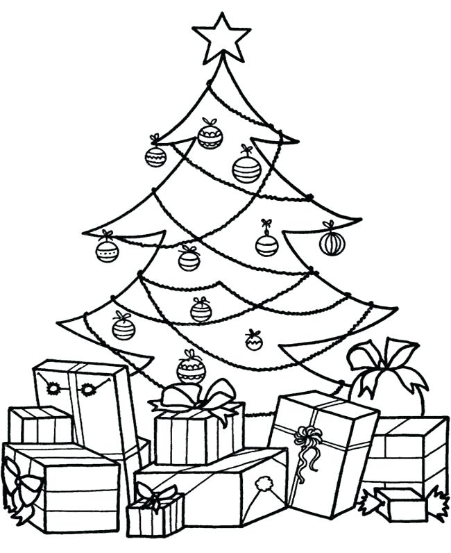 650x796 Coloring Page Christmas Tree Tree With Presents Coloring Pages