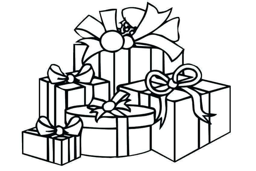 850x567 Christmas Gift Coloring Page Gift Coloring Pages Presents Coloring