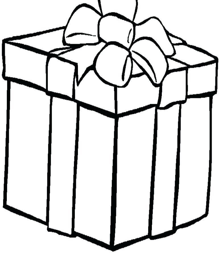 784x900 Christmas Gift Coloring Page Presents Coloring Pages Gift Free