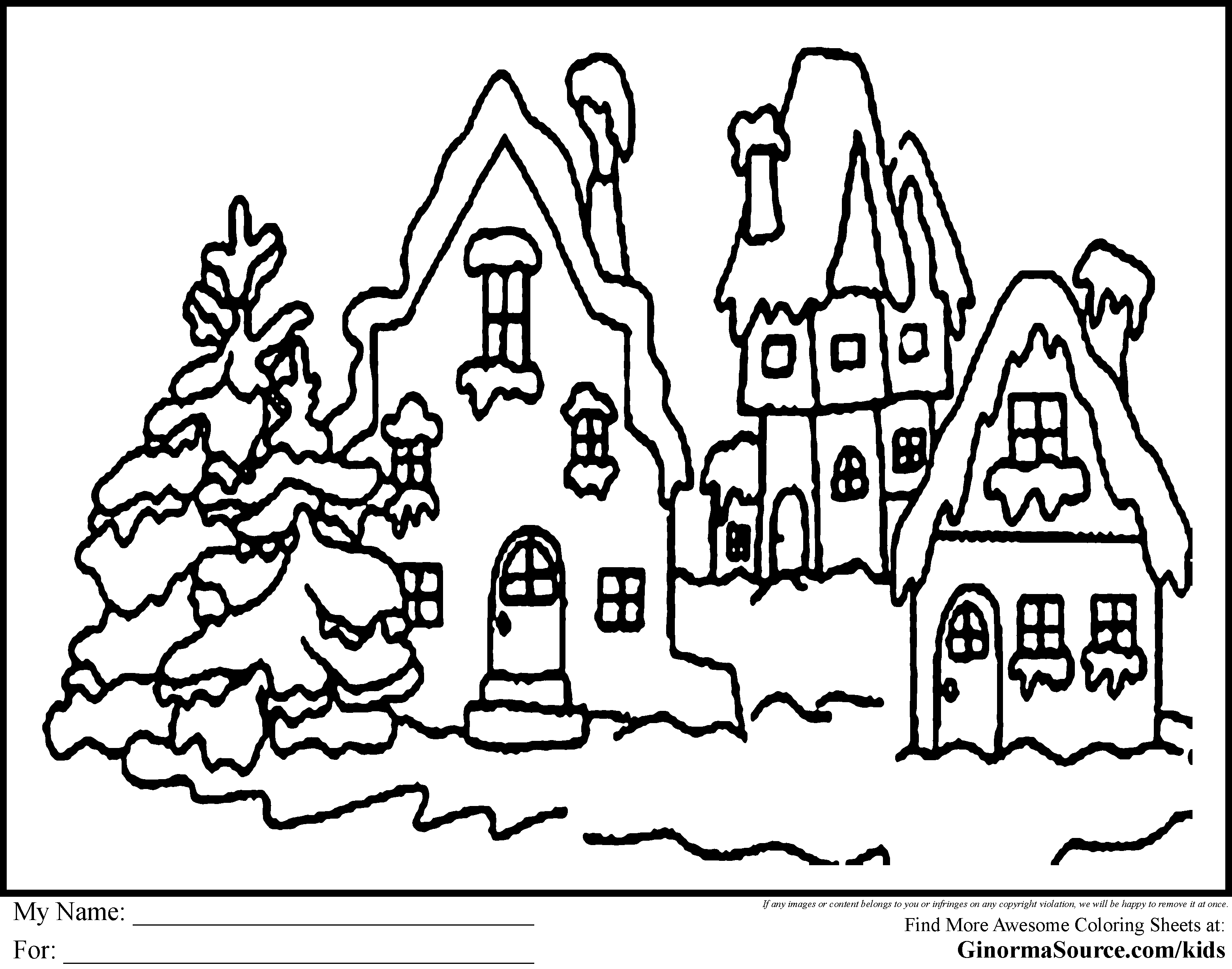 3120x2455 Christmas Village Coloring Pages Gallery Coloring For Kids 2018