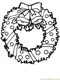 236x314 Christmas Wreath Coloring Pages Needlework Wreaths
