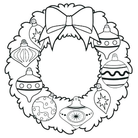 468x468 Wreath Coloring Page Wreath Coloring Wreath Coloring Pages Wreath