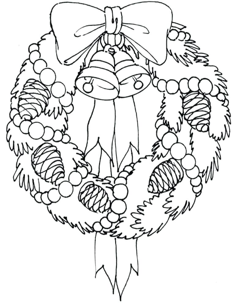 768x992 Wreath Coloring Pages Flowers And Stars Wreath Flower Crown