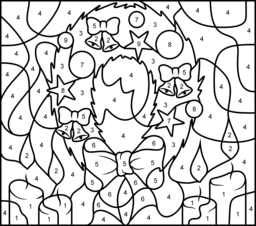 256x226 Christmas Wreath Coloring Page. Printables. Apps For Kids.