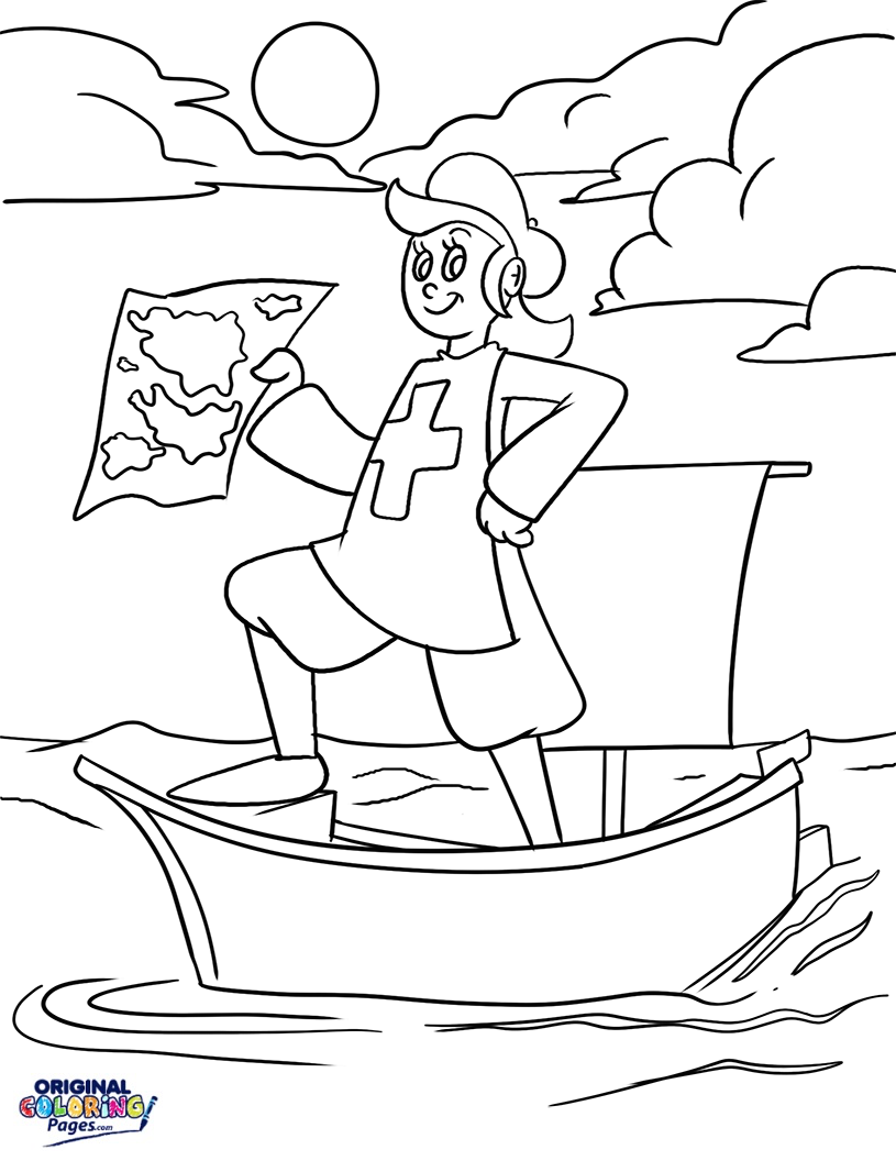 815x1056 Christopher Columbus Coloring Page Coloring Pages Original