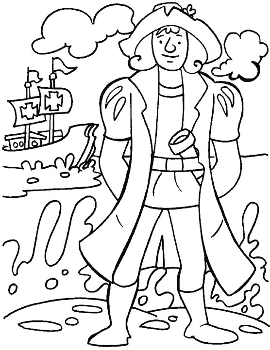 556x722 Christopher Columbus Coloring Page