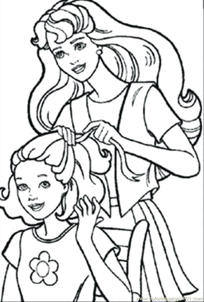 650x962 Doll For Coloring Barbie Doll Coloring Pages 1 Coloring Page