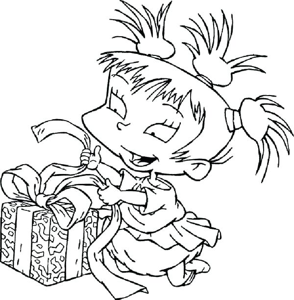 600x612 Open Her Present In Rugrats Coloring Page Color Open Her Present