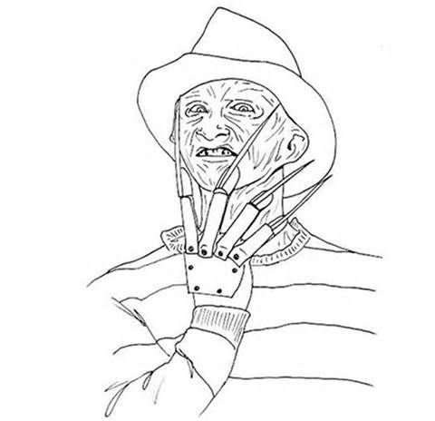 480x464 Horror Colouring Pages Crafts Horror, Coloring