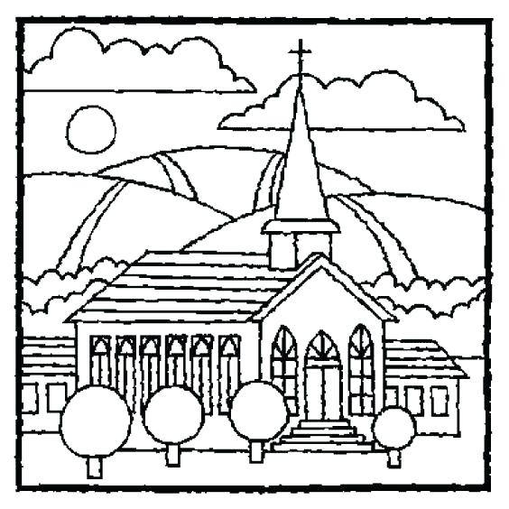 Church Coloring Page Church Coloring Pages To Print Printable 564x564 Church Coloring Page Church Coloring Pages To Print Printable