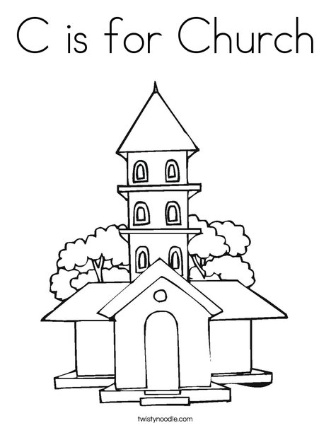 C Is For Church Coloring Page 468x605 C Is For Church Coloring Page