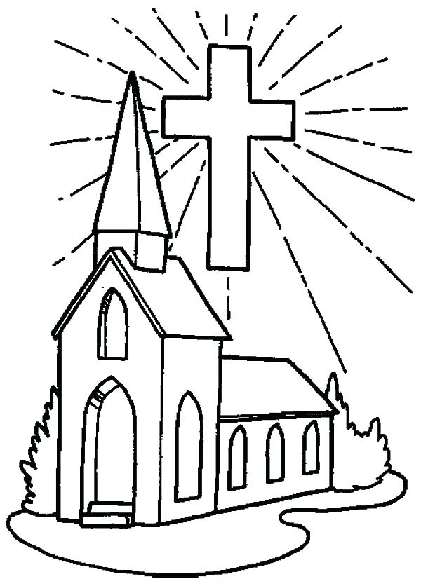 Church Coloring Pages Media 600x836 Church Coloring Pages Media
