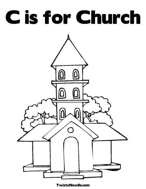 C Is For Church Coloring Page From Sunday 468x605 C Is For Church Coloring Page From Sunday