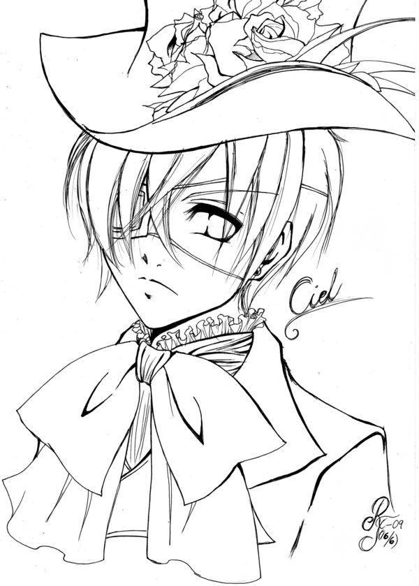 Ciel Phantomhive Fan Art By Lo Chan07 On Coloring Page 600x839 Ciel Phantomhive Fan Art By Lo Chan07 On Coloring Page