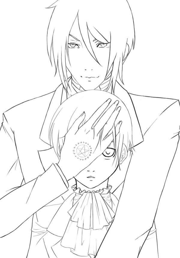 Black Butler Ciel Coloring Page 600x858 Black Butler Ciel Coloring Page