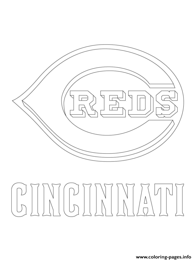 640x853 Cincinnati Reds Logo Mlb Baseball Sport Coloring Pages Printable