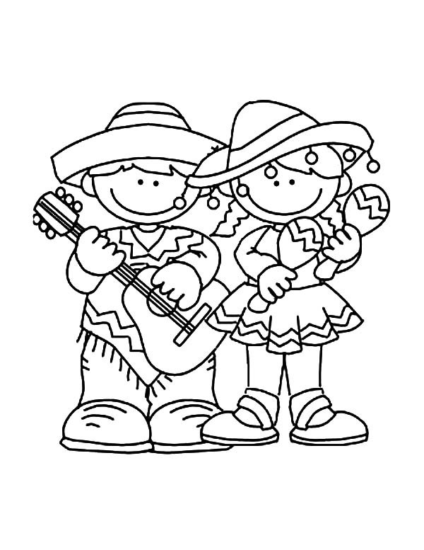 600x777 Kids Celebrate Cinco De Mayo Coloring Pages Best Place To Color