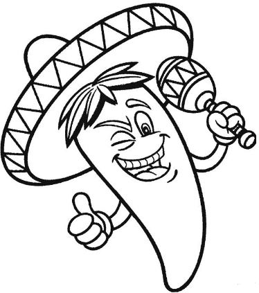 374x423 Cinco De Mayo Coloring Pages Drawing Board Weekly