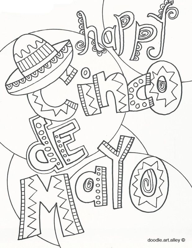 618x800 Cinco De Mayo Coloring Pages From Doodle Art Alley. Print