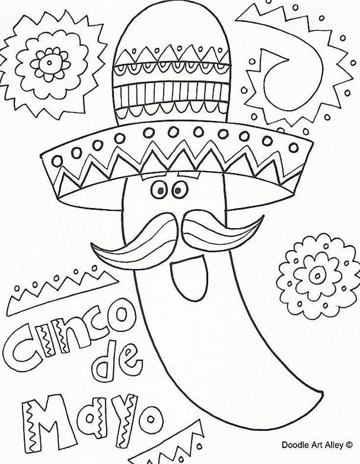 735x948 167 Free, Printable Cinco De Mayo Coloring Pages For Kids Cinco