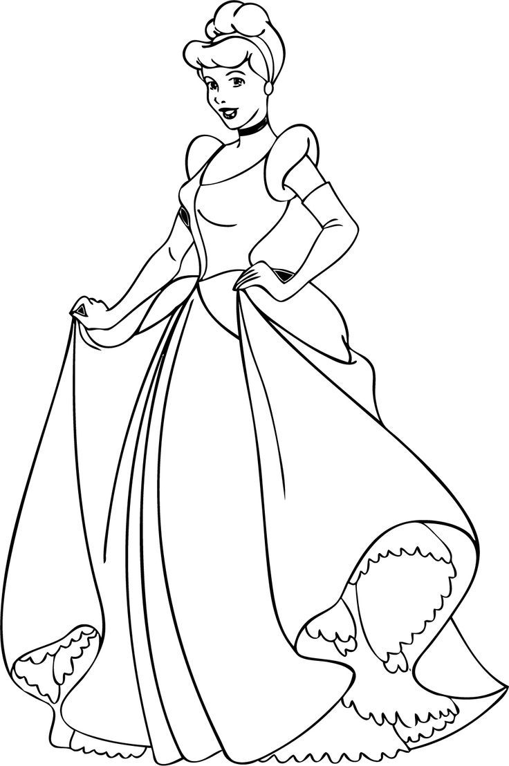 Cinderella Coloring Pages 736x1108 Cinderella Coloring Pages