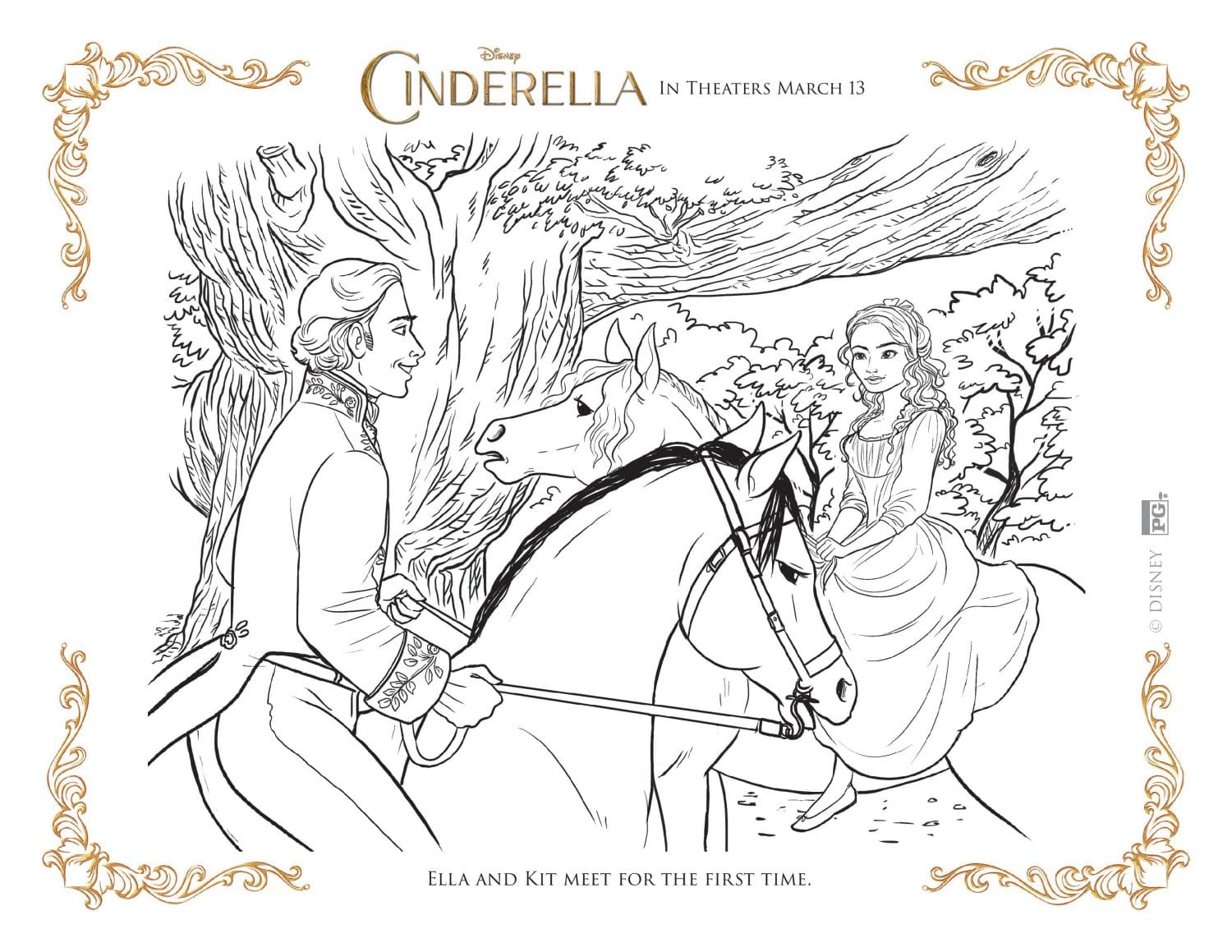1500x1159 New Disney's Cinderella Coloring Pages And Activity Sheets