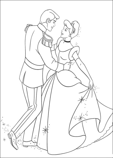 Cinderella And Prince Coloring Pages Coloring Pages 374x525 Cinderella And Prince Coloring Pages Coloring Pages