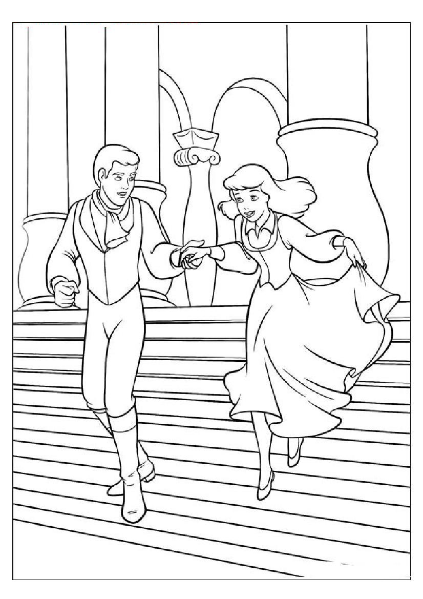 Cinderella And Prince Free Coloring Pages 826x1169 Cinderella And Prince Free Coloring Pages