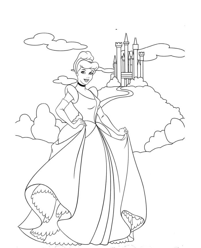 700x862 Cinderella Castle Coloring Pages Coloring Pages )