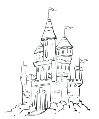 333x400 Disney Castle Coloring Pages Castle Coloring Pages Cartoon Palace