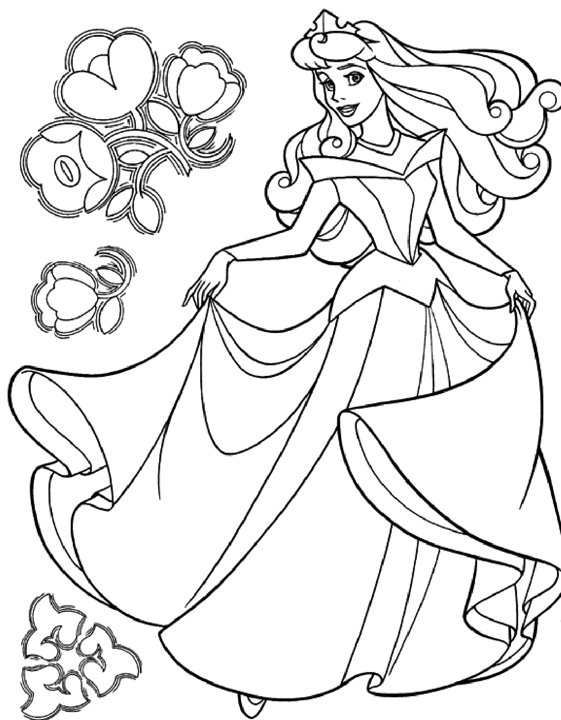 1110x1425 Cinderella Coloring Pages Free Printable Coloring Worksheets (6