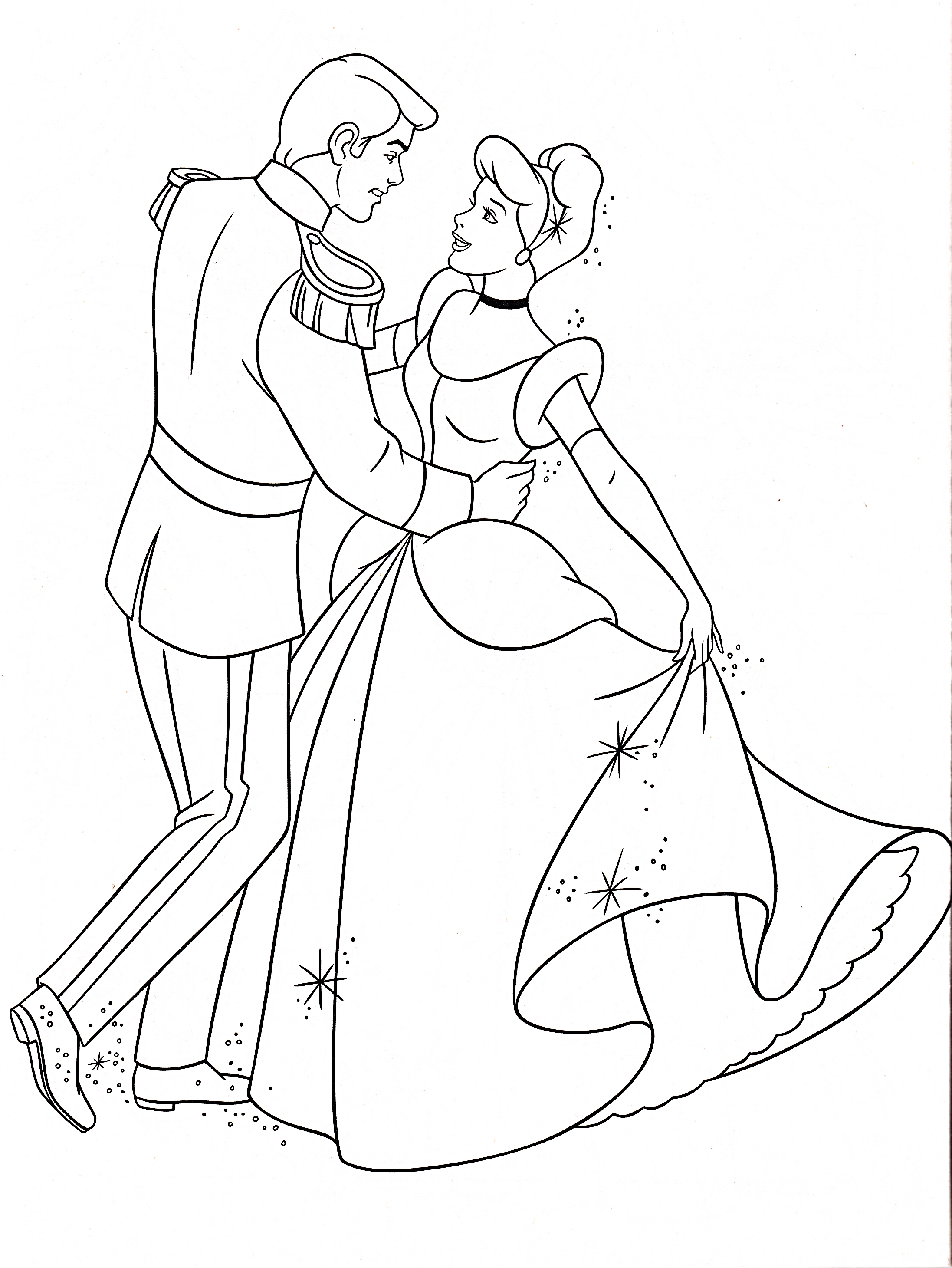 Cinderella Coloring Pages Free