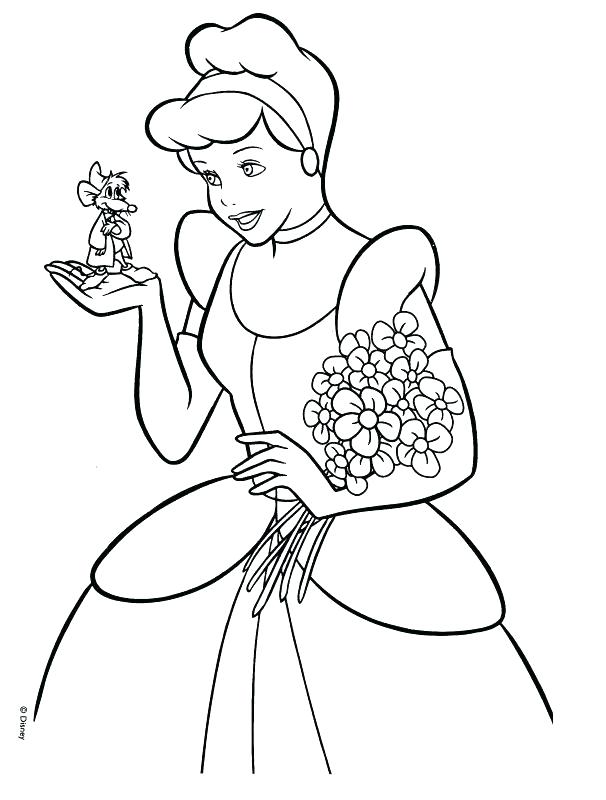 606x800 Free Printable Cinderella Coloring Pages